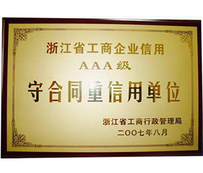 2007年企业资信等级（奖牌）