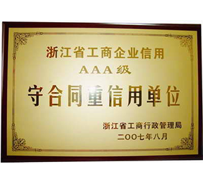 2007年企业资信等级（奖牌）